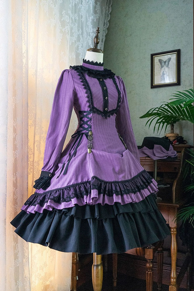 Lolita-Kragen Gothic mit zierlicher Kleidrüsche