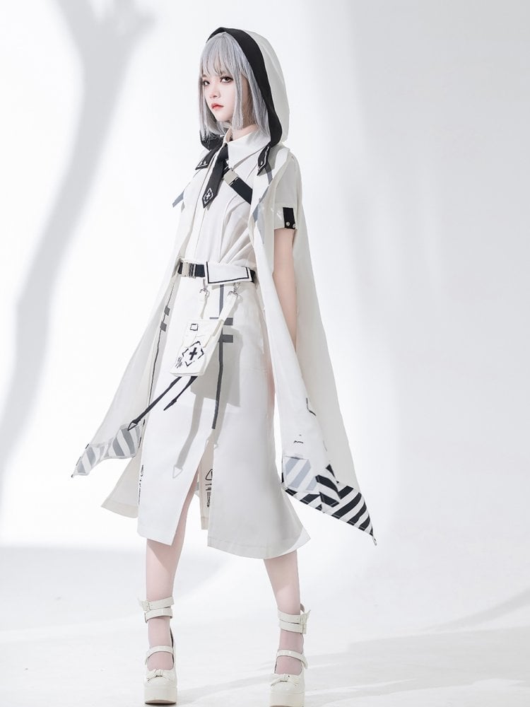 フォールドオーバーウエストサイバーパンクスカート