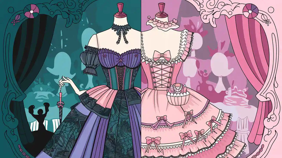 gothic and sweet lolita fashion 