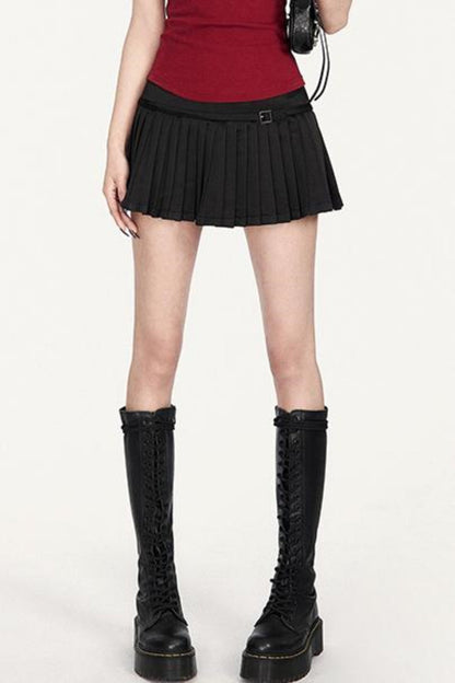 サテンのベースルスカートプリーツ