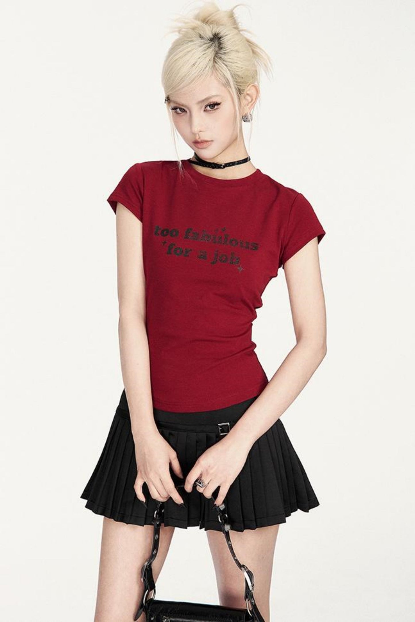 Basal Plissee-Satinrock