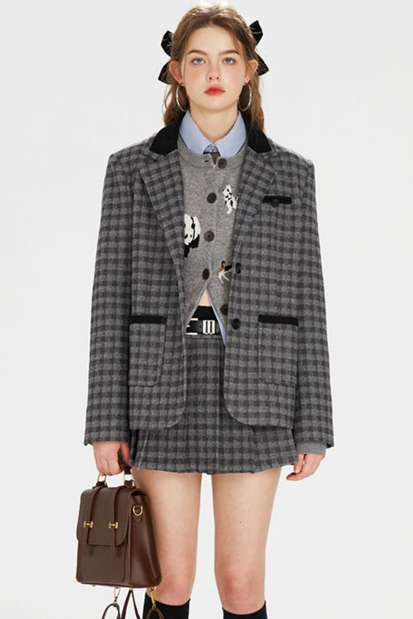 ハーフスカートジャケットとセットアップ レトロタータン