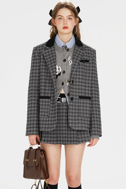 ハーフスカートジャケットとセットアップ レトロタータン