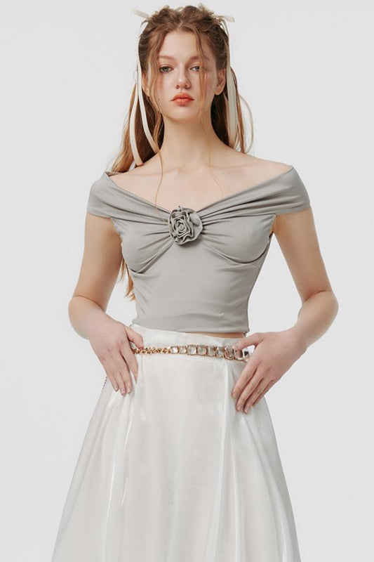 ガールミントニットフローラルトップス