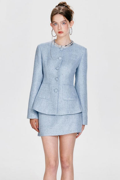 スパンコールのシックなセットアップ