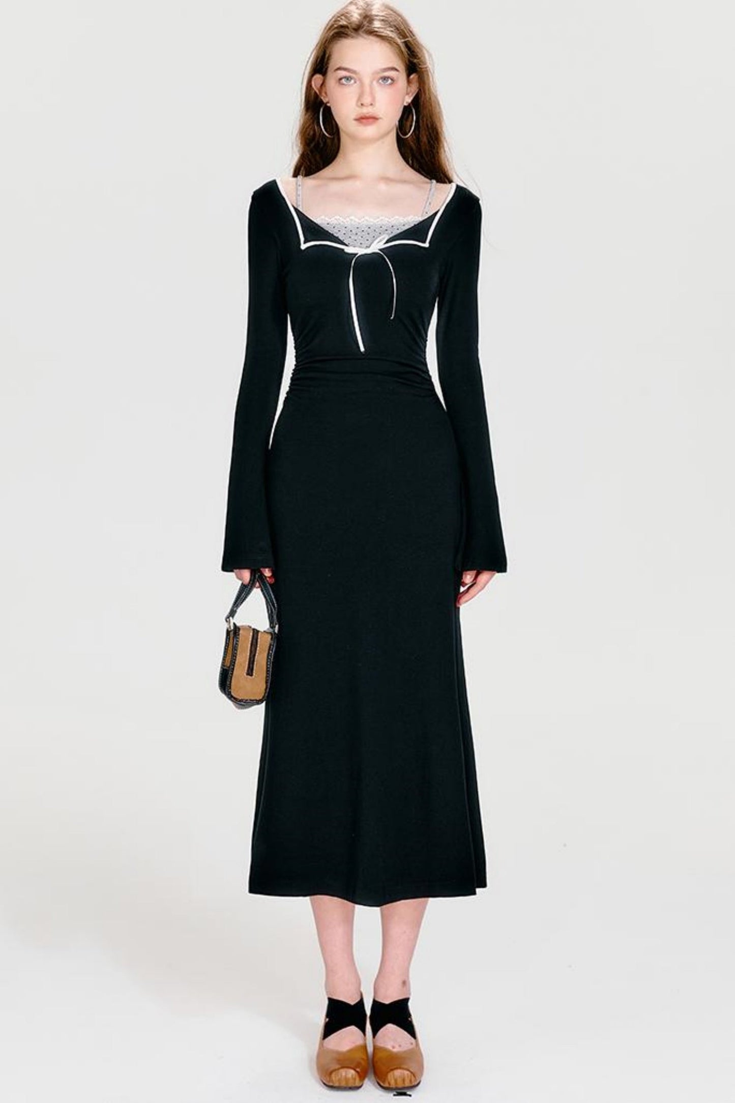 Block Maxi Cool Strickkleid Farbe