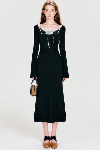 Block Maxi Cool Strickkleid Farbe