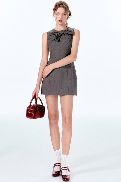 Kleid ärmellos Punkte Retro