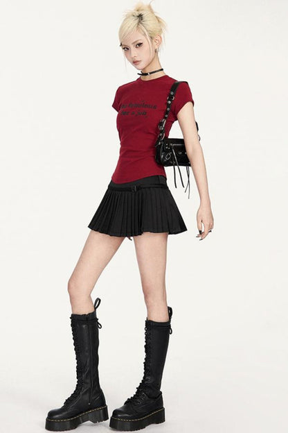 Basal Plissee-Satinrock