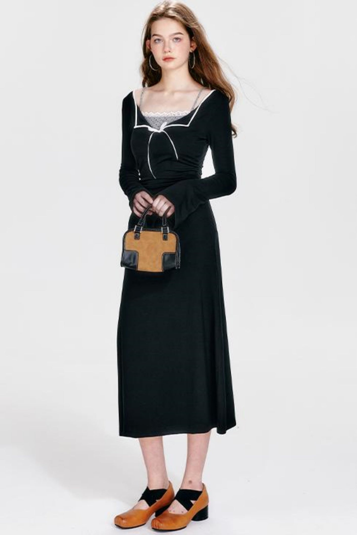 Block Maxi Cool Strickkleid Farbe