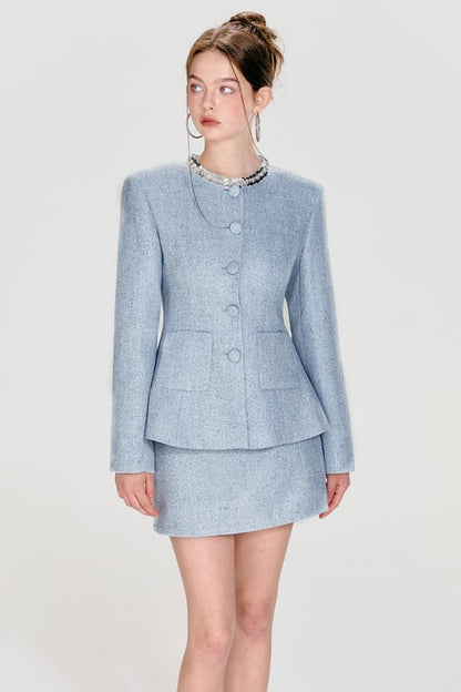 スパンコールのシックなセットアップ