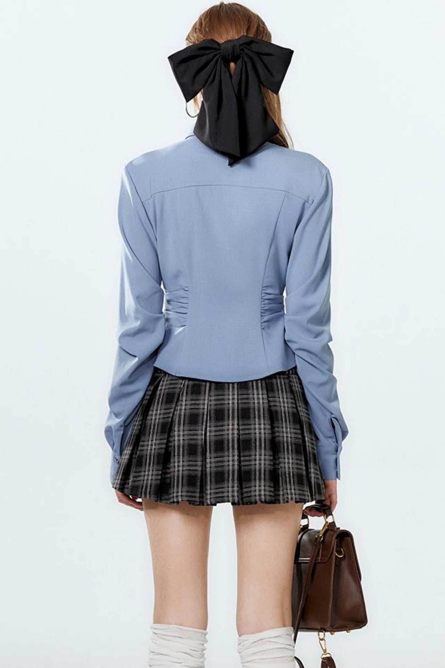 カレッジシャツ ダイヤモンドプリーツ