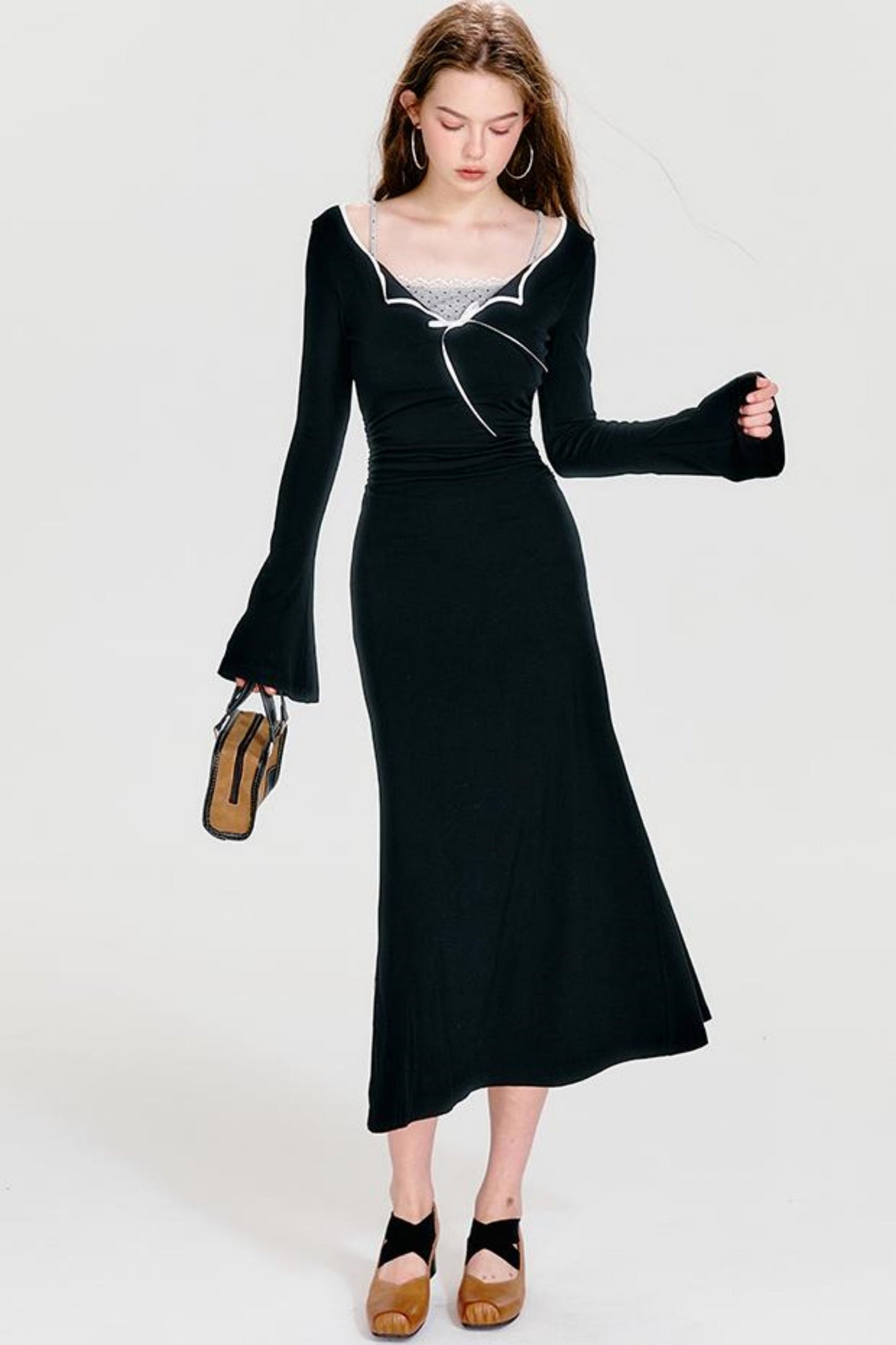 Block Maxi Cool Strickkleid Farbe