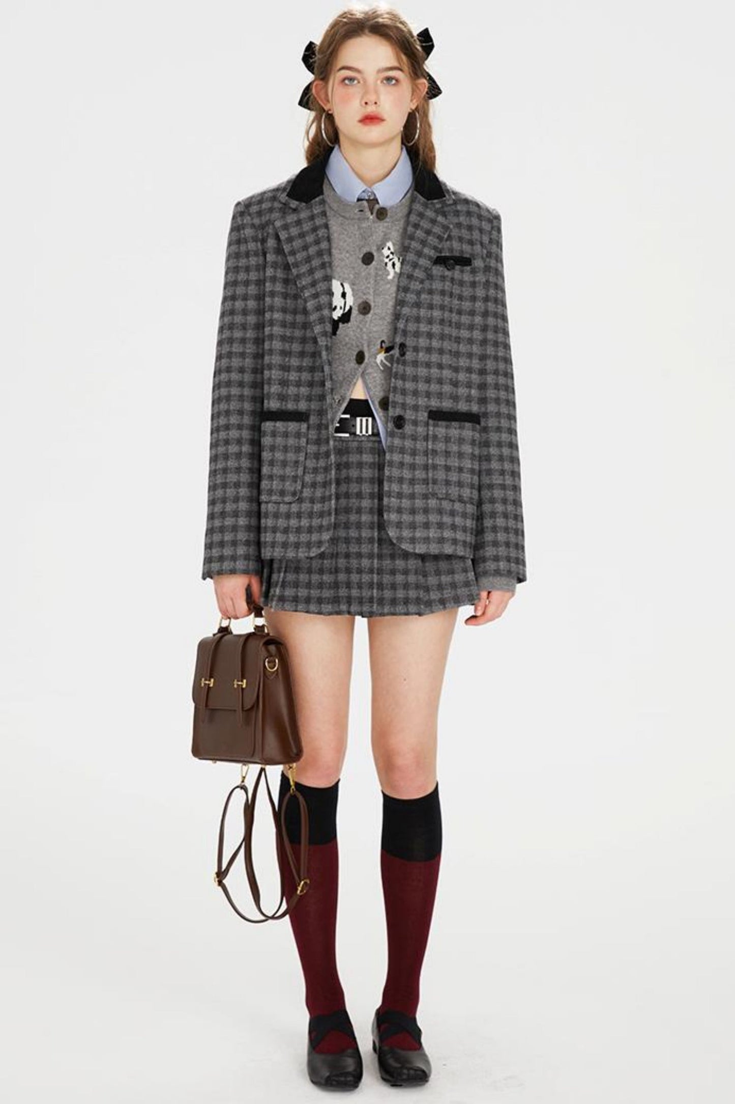 ハーフスカートジャケットとセットアップ レトロタータン