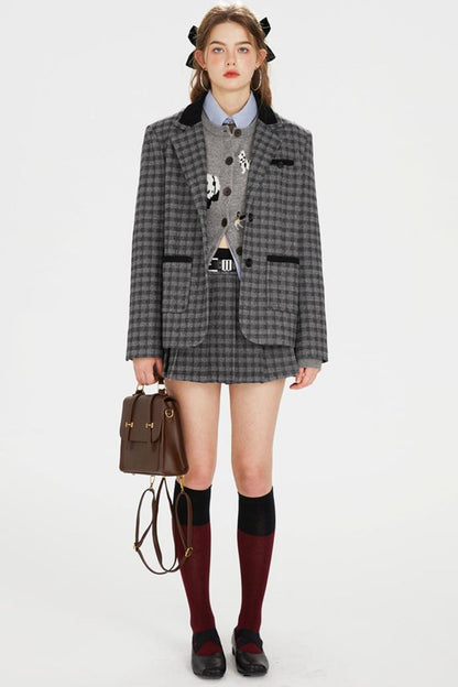 ハーフスカートジャケットとセットアップ レトロタータン