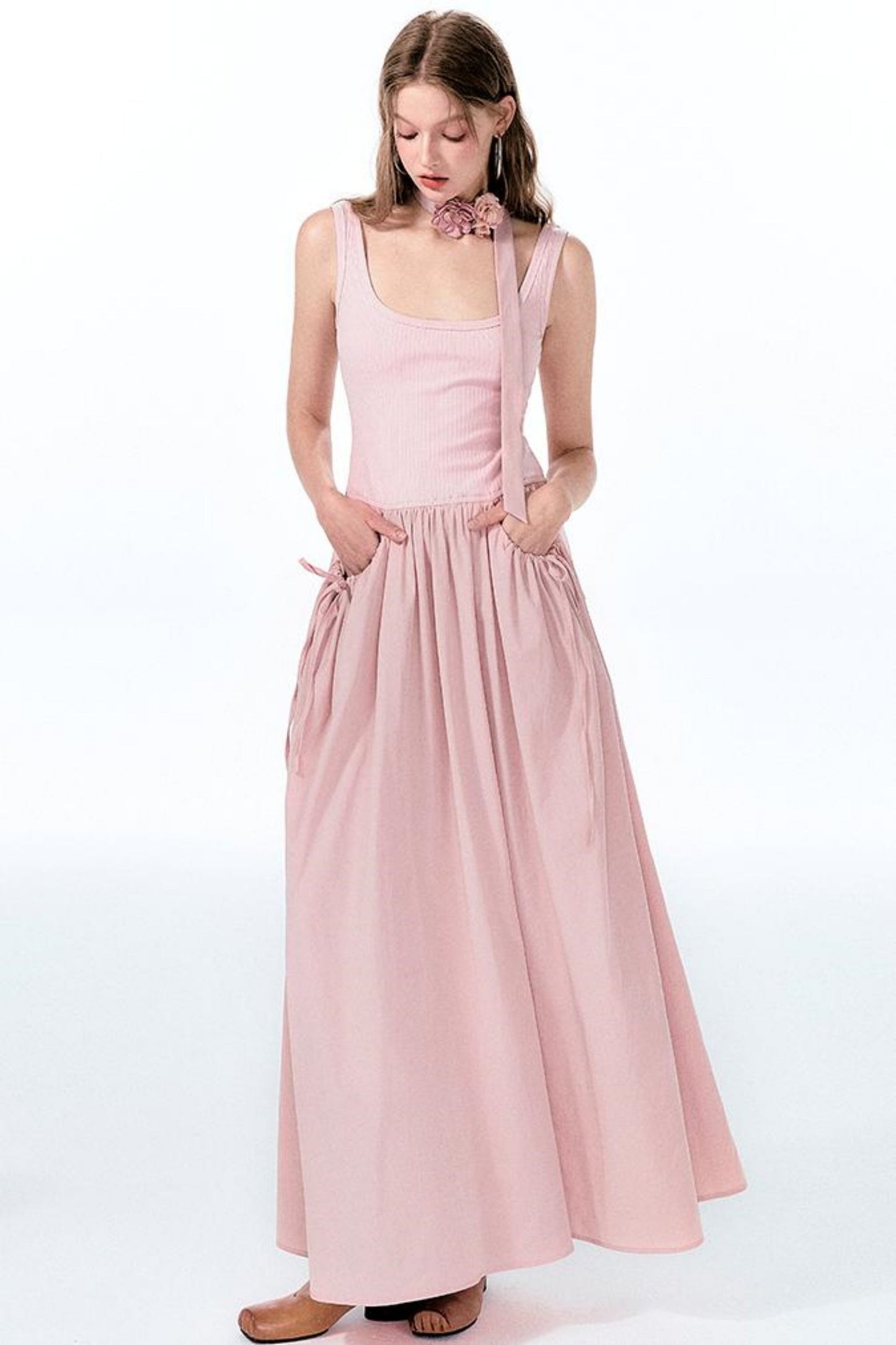 Kleid Coolred Pink Sleeve Mint Long Knot