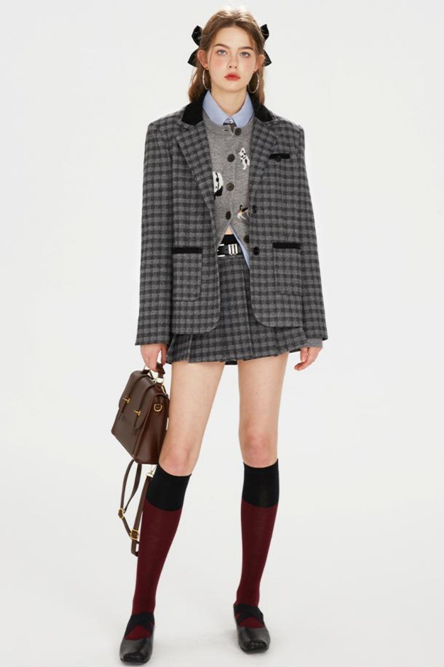 ハーフスカートジャケットとセットアップ レトロタータン