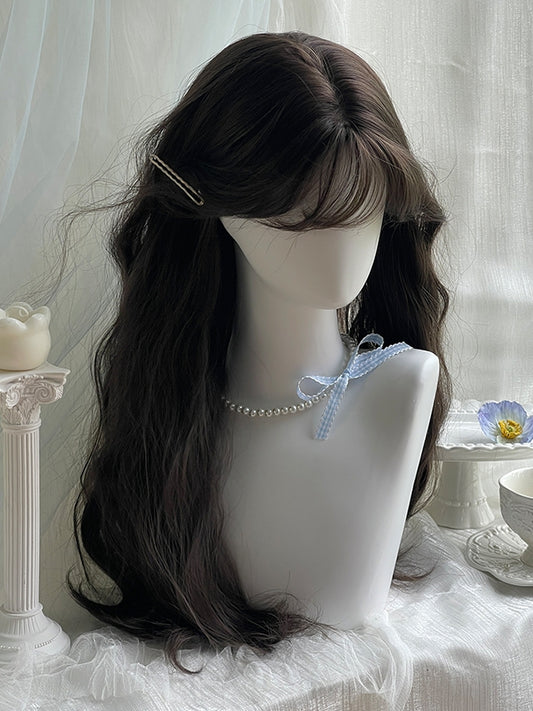 Braun 65CM Mit Perücke Air Pony Länge Gewellt