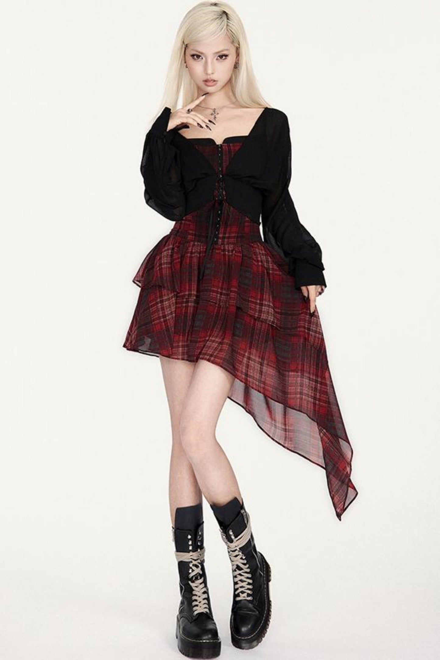 スキニーウエスト シアーブラウス