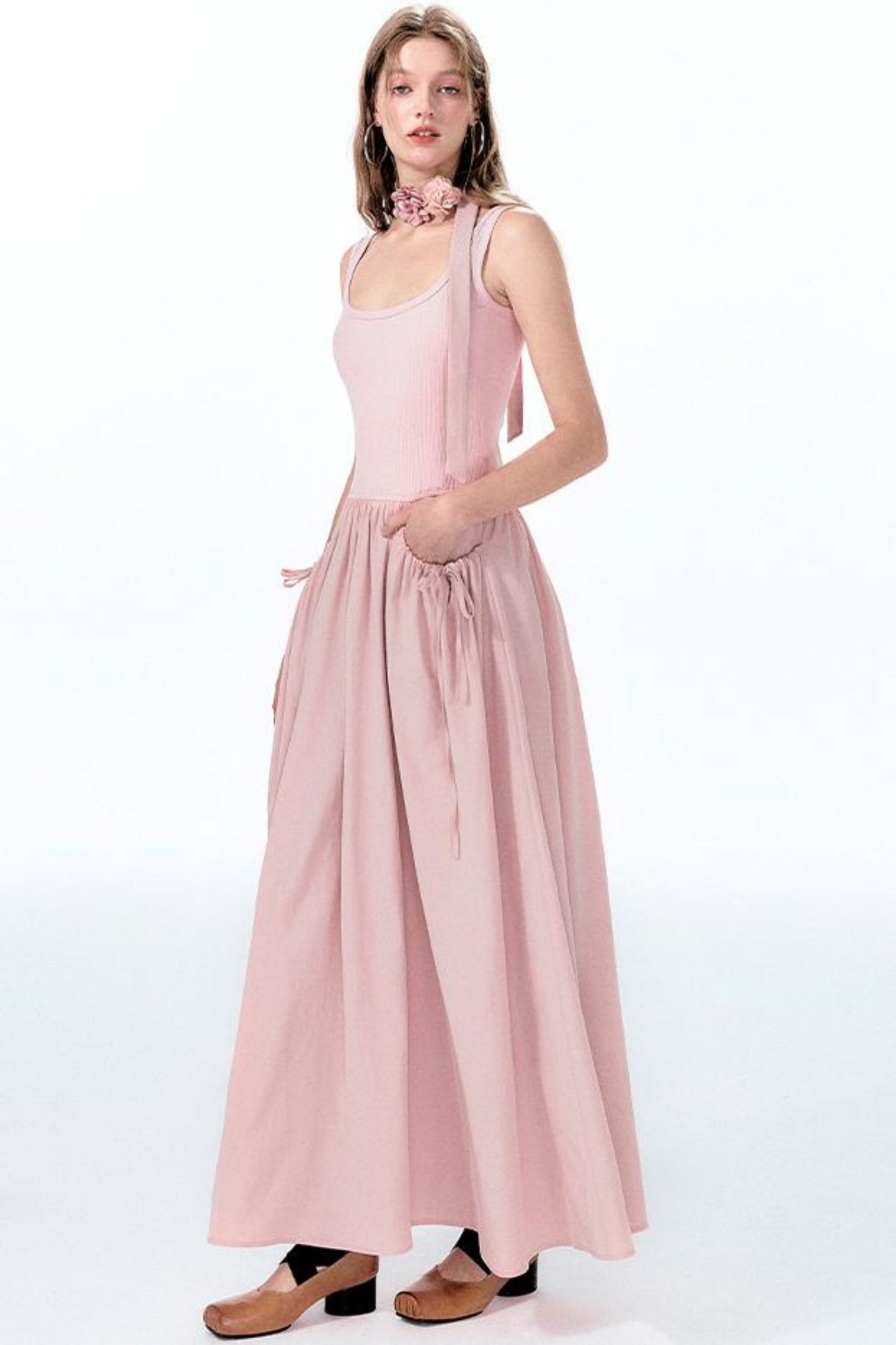 Kleid Coolred Pink Sleeve Mint Long Knot