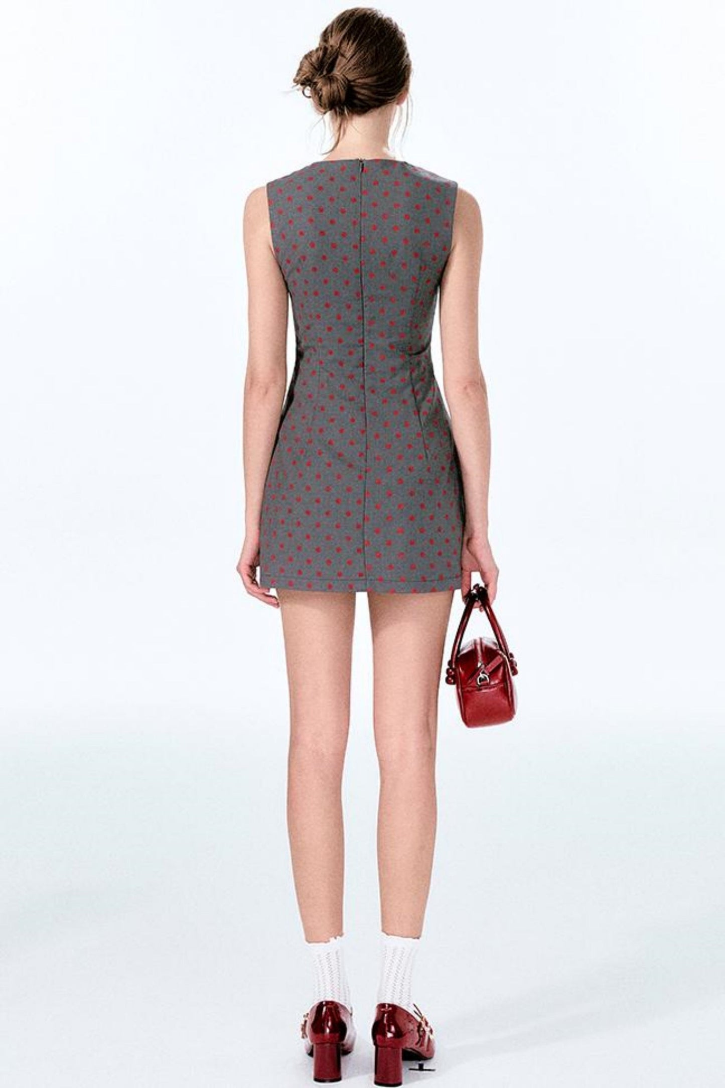 Kleid ärmellos Punkte Retro