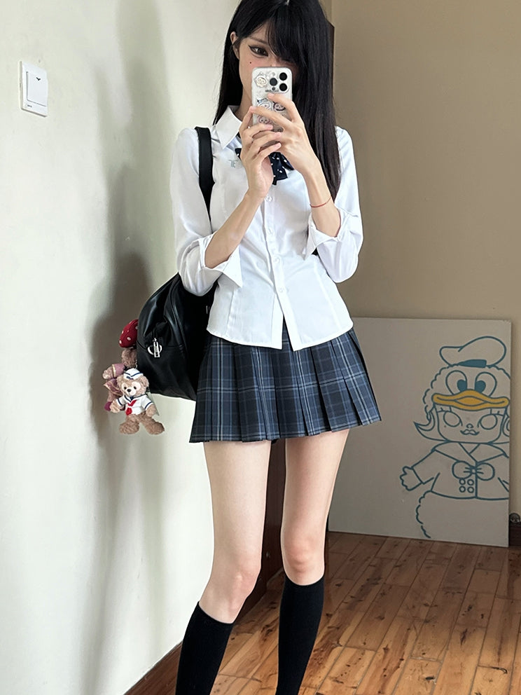 Uniform Preppy White Shirt Style JK