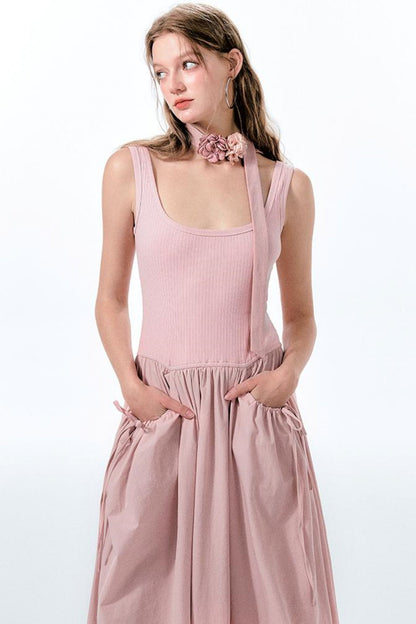 Kleid Coolred Pink Sleeve Mint Long Knot