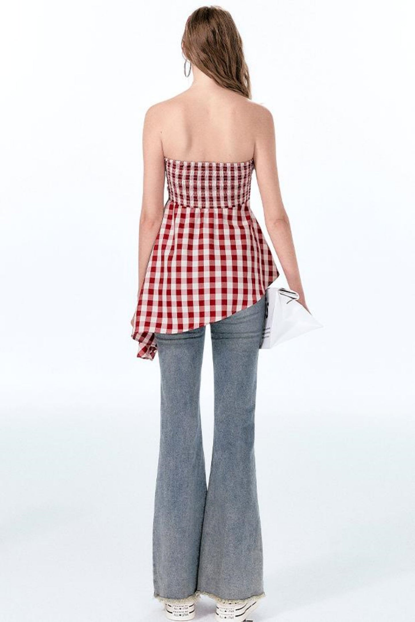 ミントレッドヴィンテージショルダートップワン