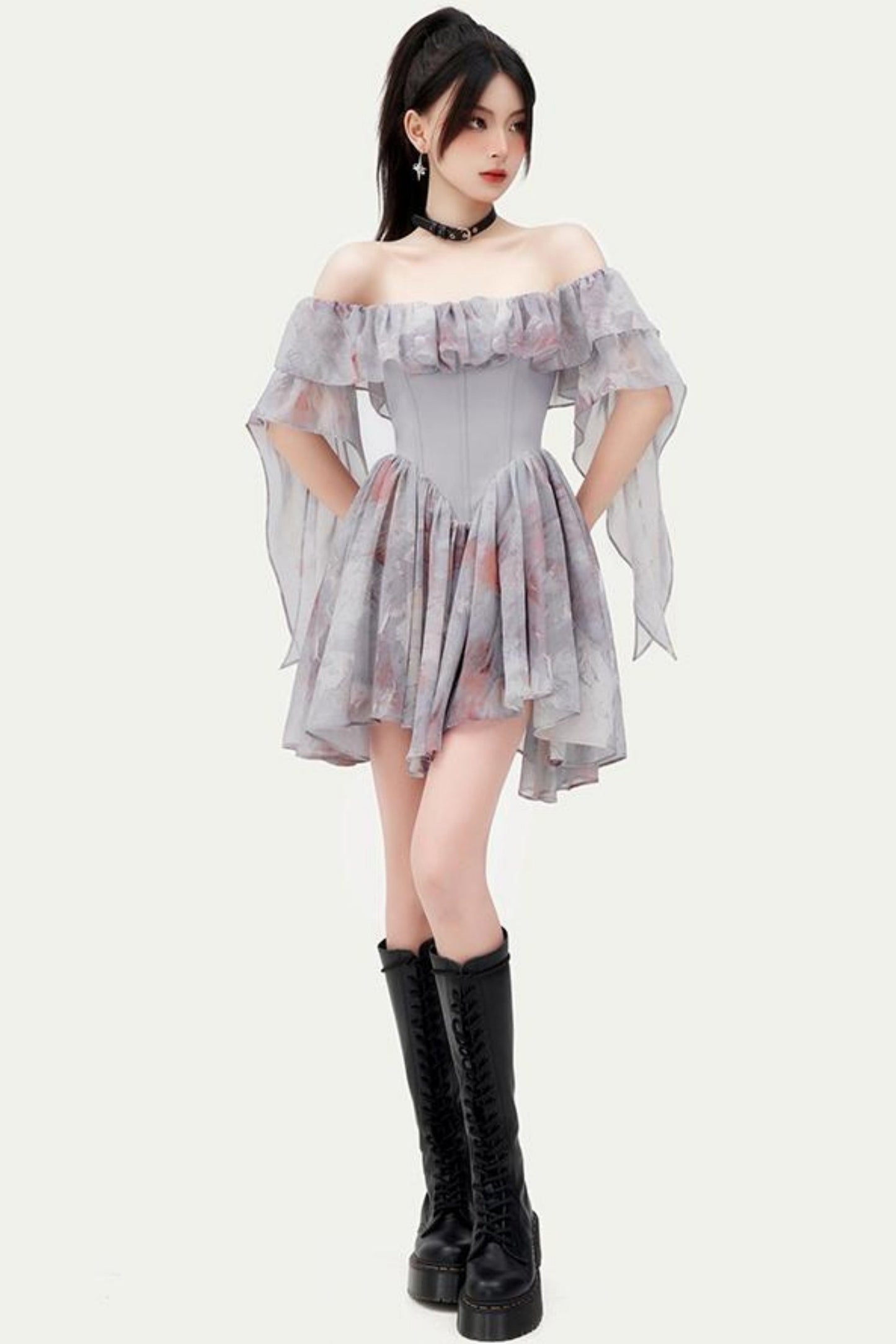 Romance Atelier Off-Shoulder-Kleid