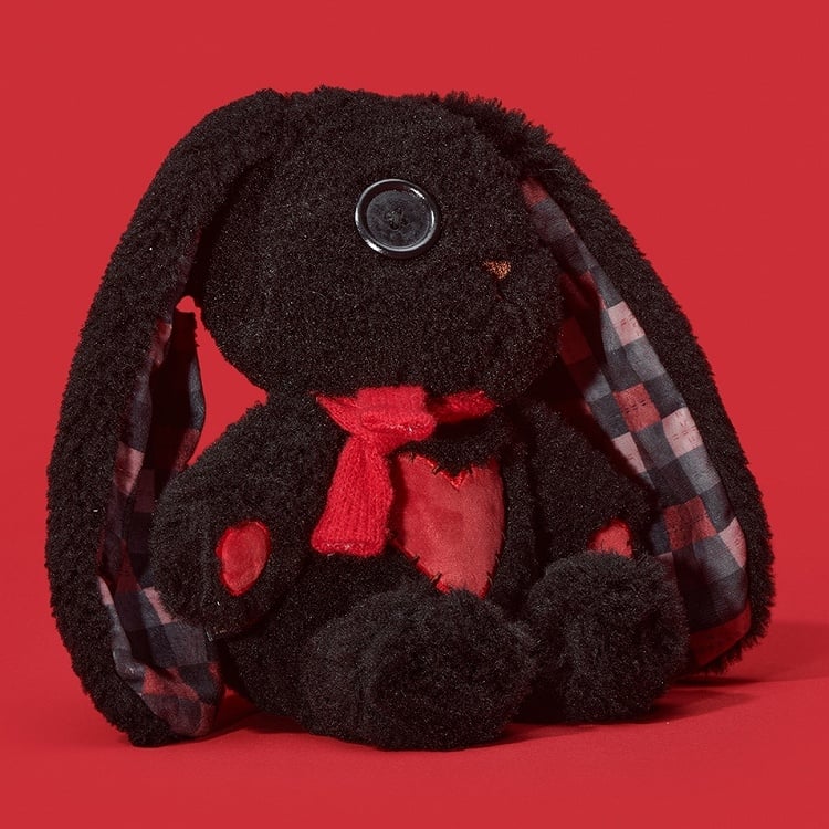 Canvas A Bunny Bag Guro Kawaii with Black Plush
