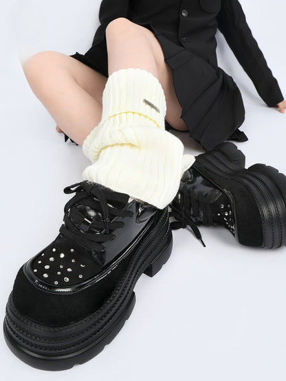 Functional Black Platforms Embellishments System Punk Lacing Stud