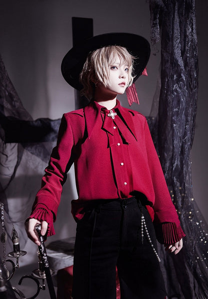 Pointed Collar Prince Ouji Red Shirt - Princess Chronicles