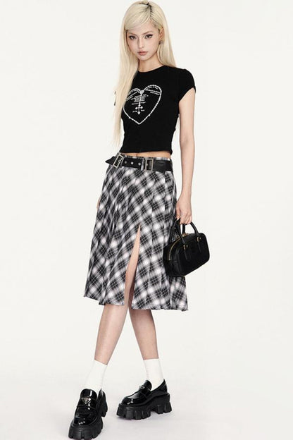 Up Set Plissierter Schmaler Rock Dreamy