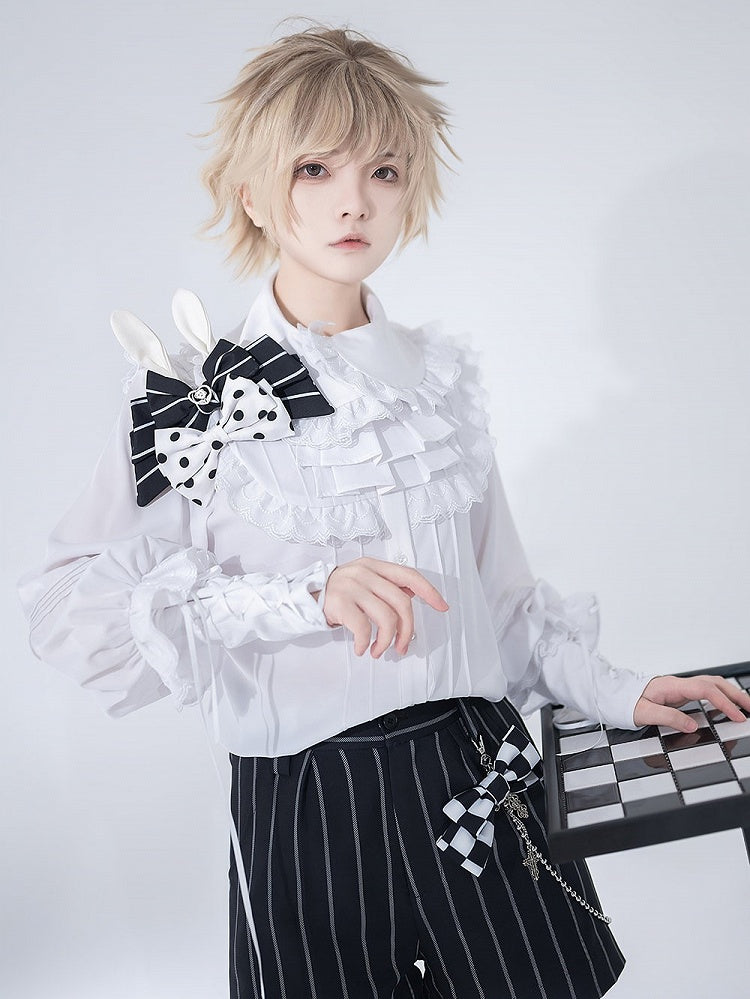 Bunny Muster Optionen Brosche Bowknot Theater Ohren/Polka Dot/Chess