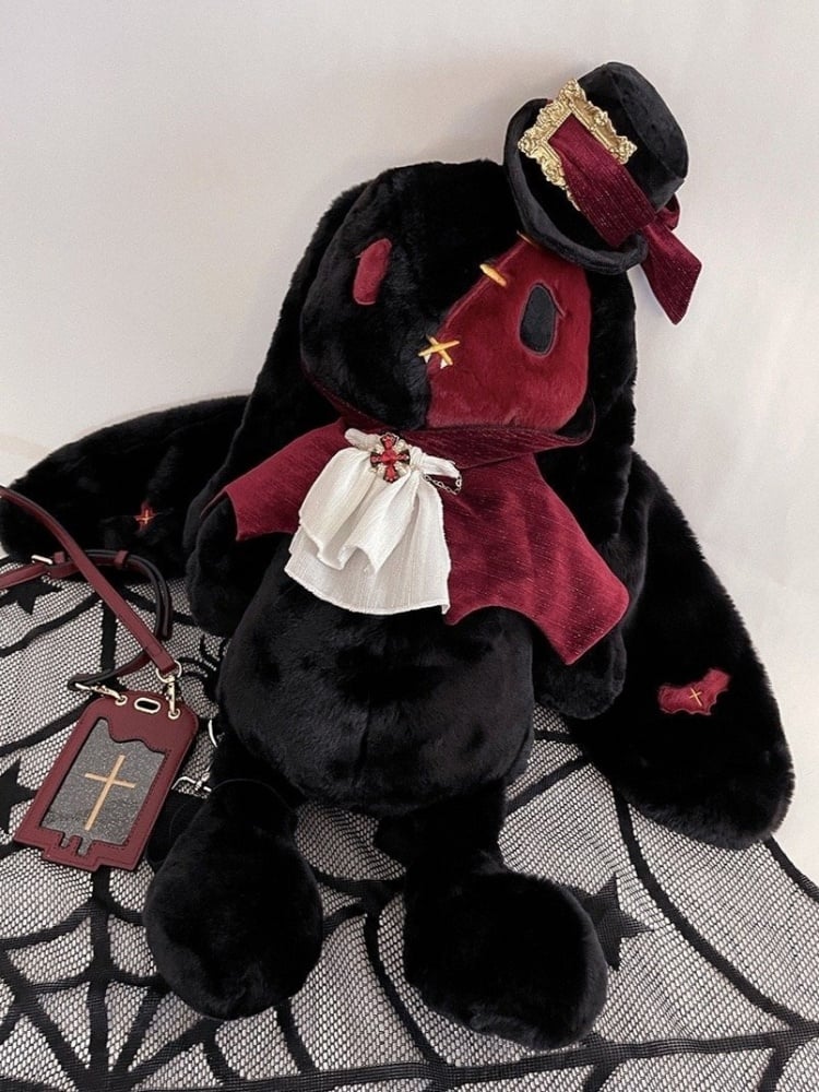 ヴァンパイアバニードラキュラゴシックバッグ ブラック＆レッド