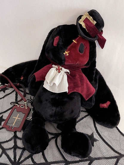 ヴァンパイアバニードラキュラゴシックバッグ ブラック＆レッド