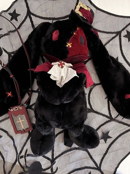 ヴァンパイアバニードラキュラゴシックバッグ ブラック＆レッド