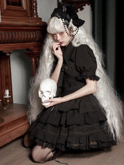 Black Gothic Chain Details Bolero