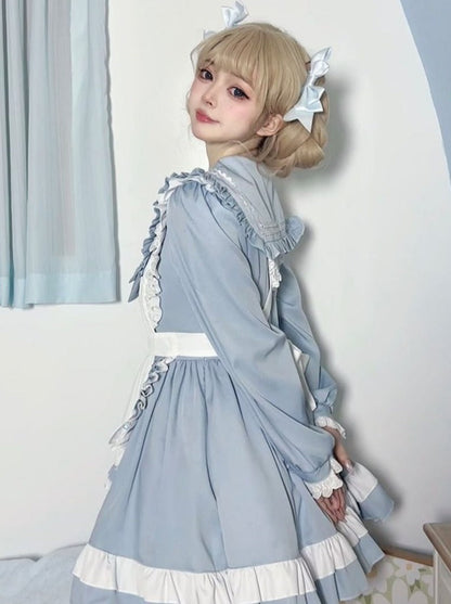 スイートセーラースタイルのカレッジロリータメイドドレス