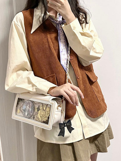 Envelope Beige Bag Crossbody Design Ita Rose Shaped