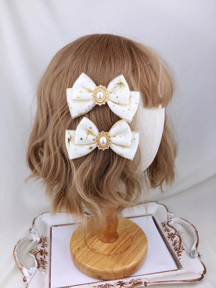 Starry of Hair Clips/Brooches Bow 2 (Set
