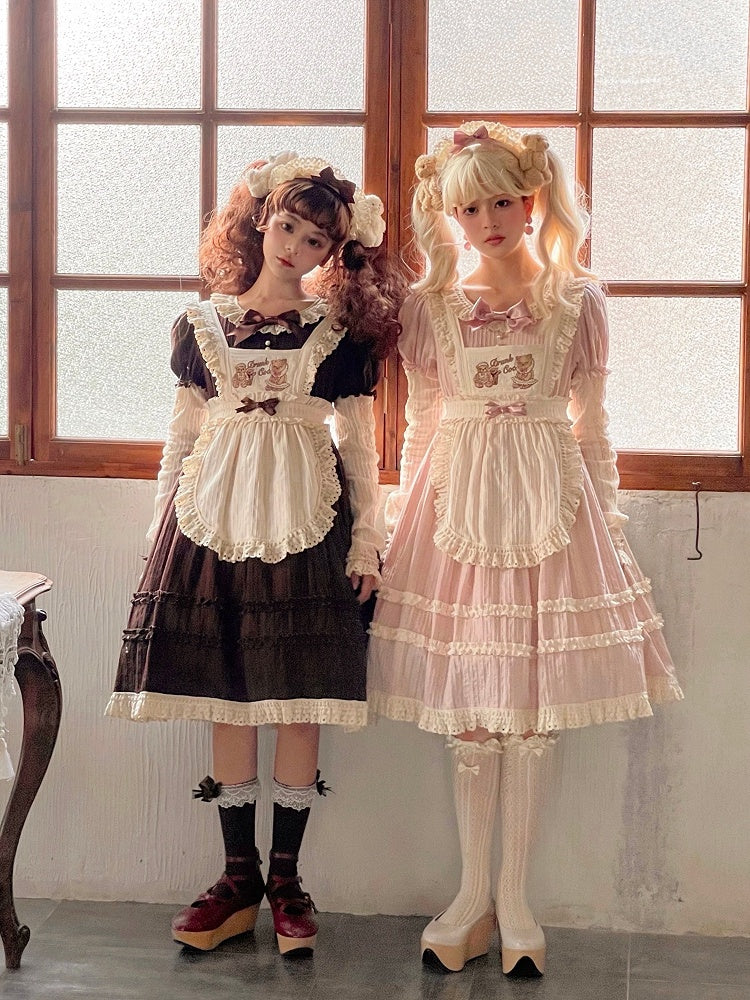 Hair Brown/Beige Ties (Pair) Teddy Bear Cute Fluffy in