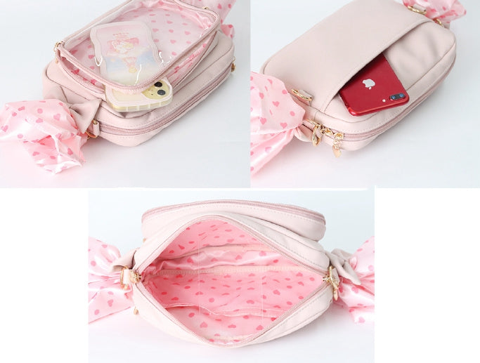 Pattern Black/Pink Candy Polk-dot Sweetheart Bag Ita and