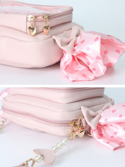 Pattern Black/Pink Candy Polk-dot Sweetheart Bag Ita and