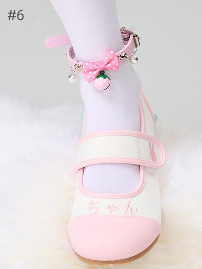 Süße, verstellbare Beinschlaufe mit Schnalle, Glöckchen und Anhänger