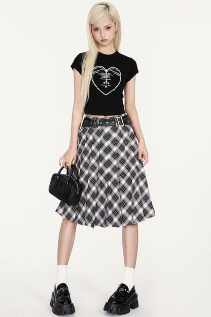 Up Set Plissierter Schmaler Rock Dreamy