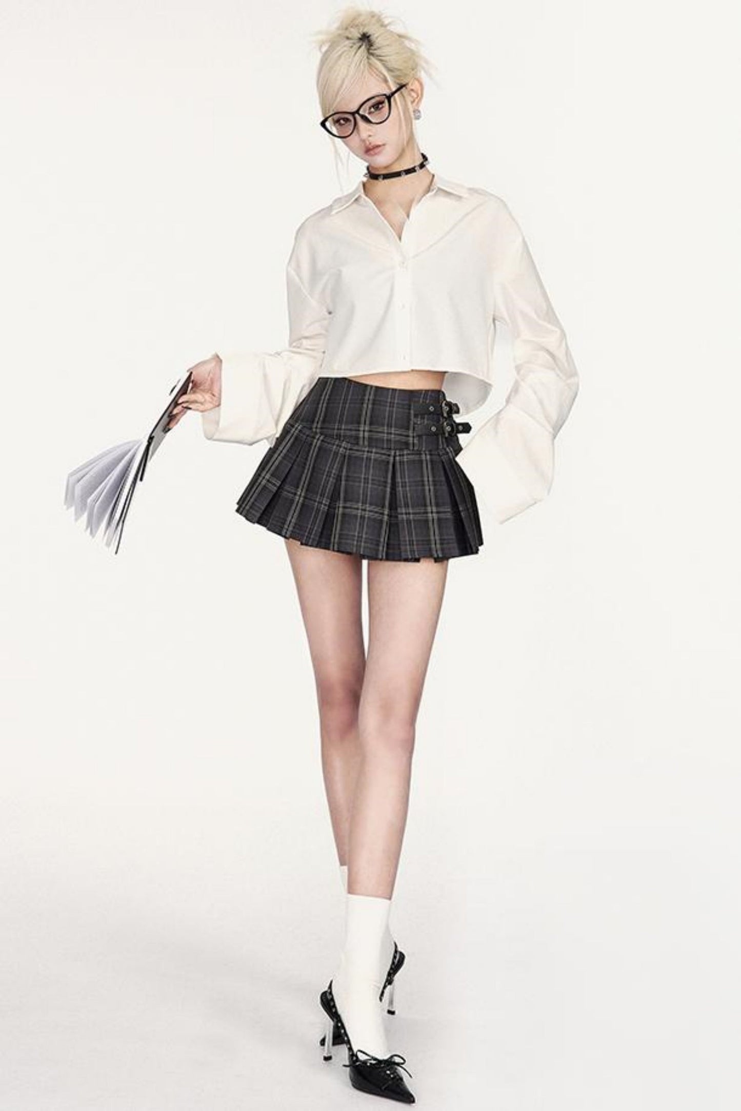 Shirt Y2K Girl Academy White Style