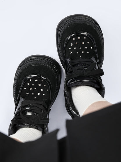 Functional Black Platforms Embellishments System Punk Lacing Stud