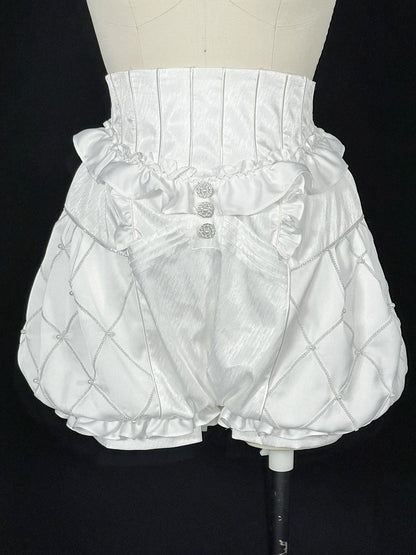 ホワイトショーツ ブルマーシャツ オールプリンス ロリータ ハイセット ケープ + ウエスト フル王子 半袖