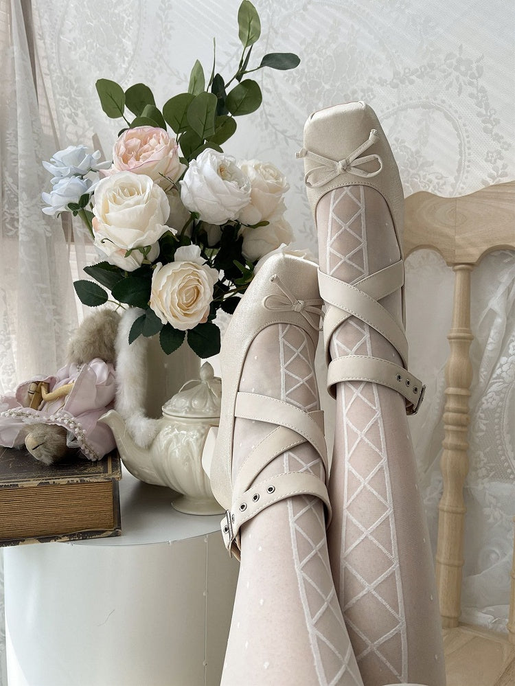 Ankle Elegant Beige Shoes Straps Wraparound Ballet Satin